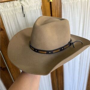 Stallion by Stetson Tan Wool Western Hat with Black Band